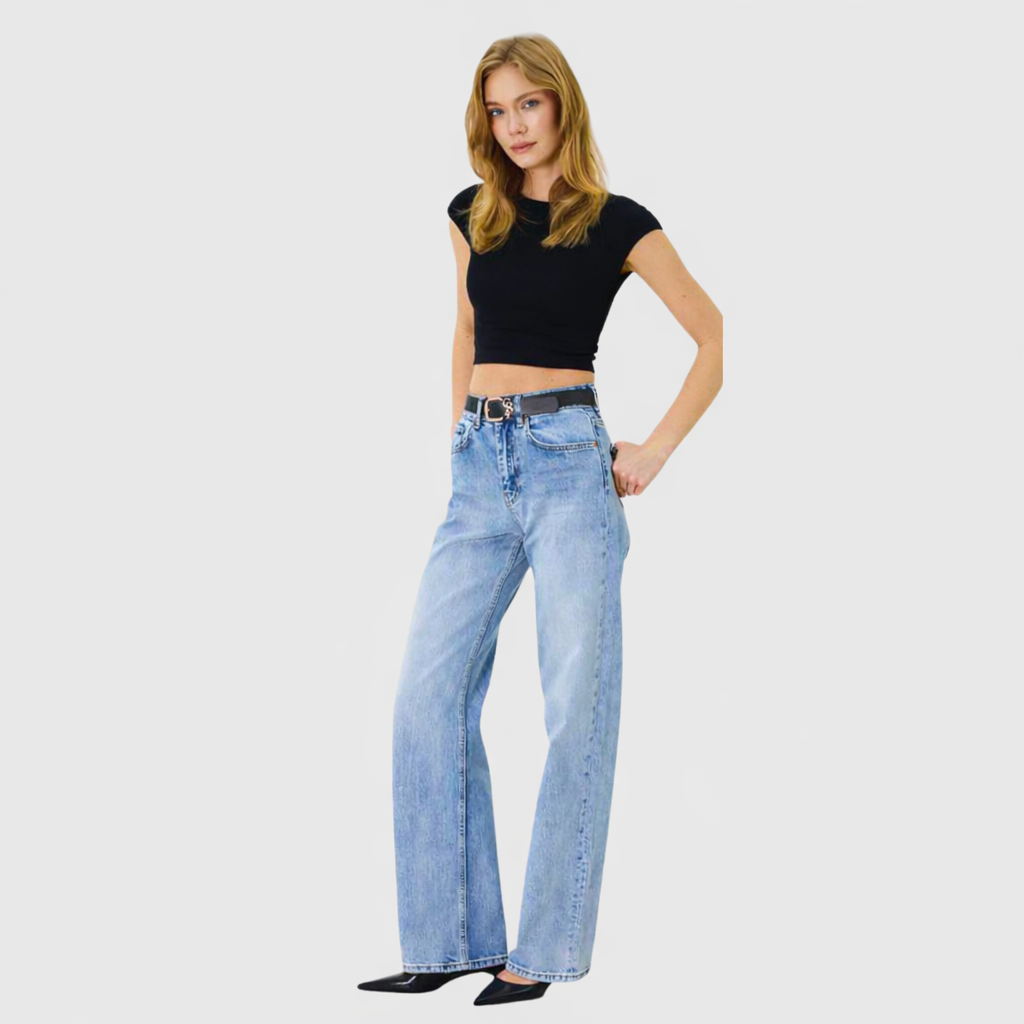 Wide Leg  Denim Jeans- 1209