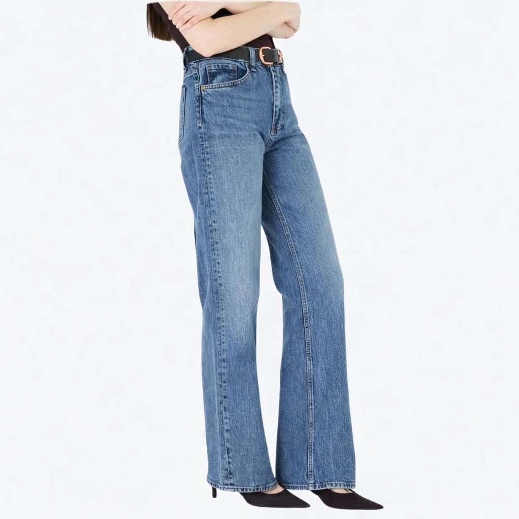Wide Leg Denim Jeans- 1209