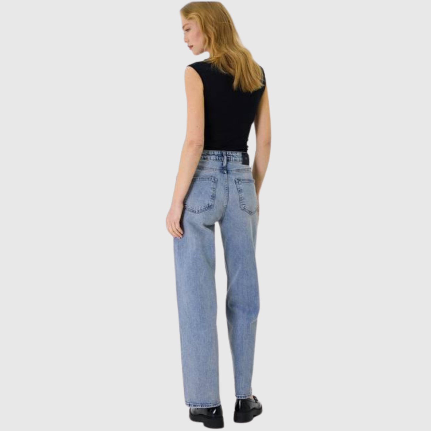 Straight Leg Relaxed Fit Denim Jeans-1579