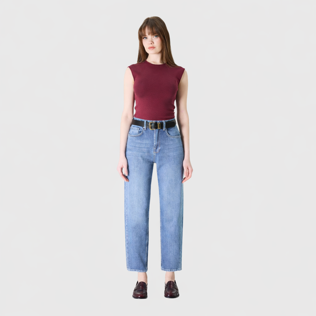 Regular Mom Fit Denim Jeans- 1646