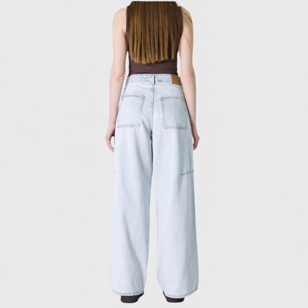 Super Wide Leg Light WashJeans- 1611