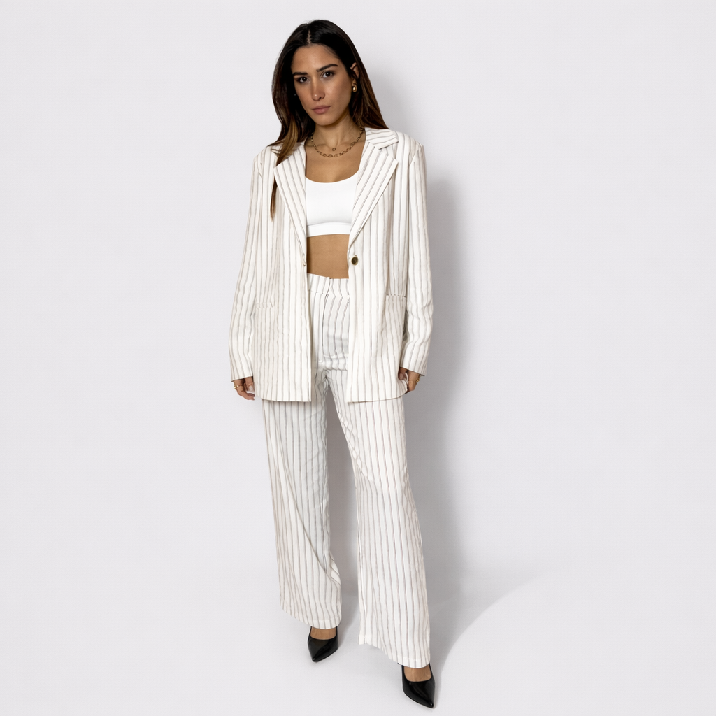 Davy D. Striped Oversize Blazer Set