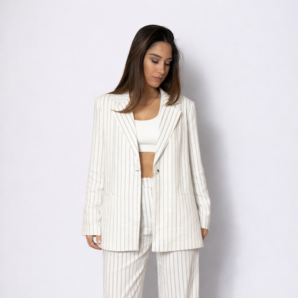 Davy D. Striped Oversize Blazer Set