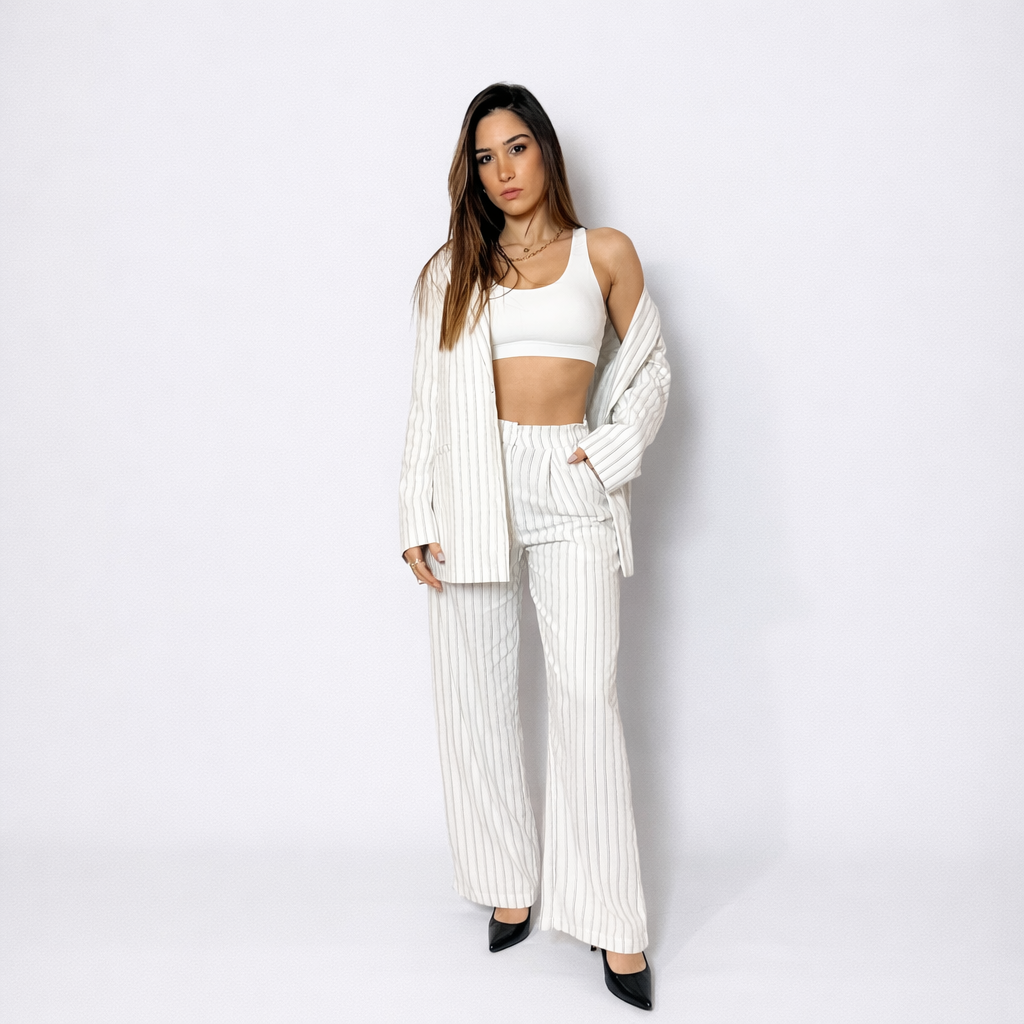 Davy D. Striped Oversize Blazer Set