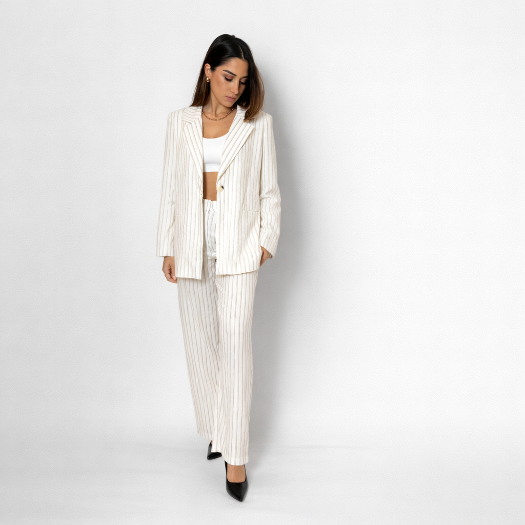 Davy D. Striped Oversize Blazer Set