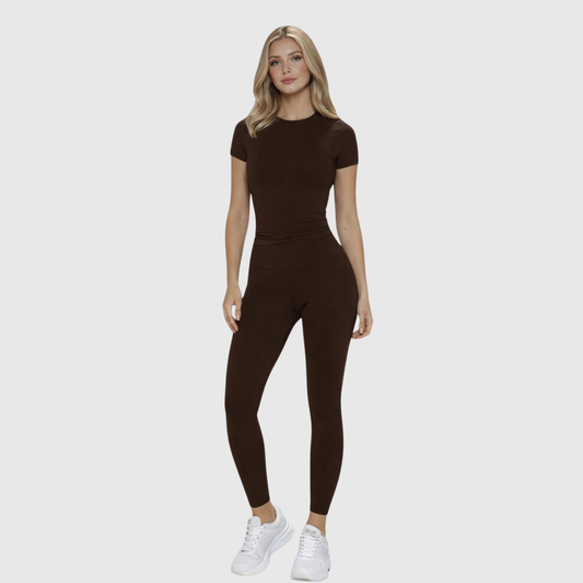 Davy D. Slim fit Short Sleeve Top & Leggings Set