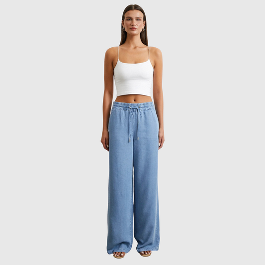 Davy D. Elastic Waist  Denim Trousers